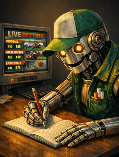 Robot writing in journal