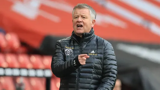 Chris Wilder manager of Sheffield United during the game in Sheffield