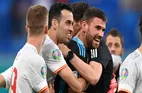 Spain Salutes as Swiss Question Red Card