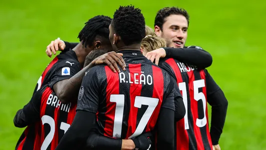 Rafael Leao and his AC Milan teammates celebrate - Photo 206951930 / Ac Milan Goal © Agenzia LiveMedia | Dreamstime.com