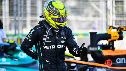 Formula One - Lewis Hamilton after the Azerbaijan Grand Prix. Photo Courtesy: Mercedes-AMG Petronas Motorsport, 2022 Azerbaijan GP, Baku.