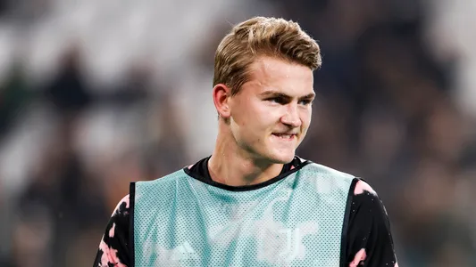 Matthijs de Ligt, Juventus, during warm-up. — Photo by CristianoBarni