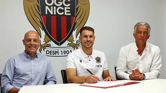 Aaron Ramsey signs with Nice - photo credit: OGC Nice