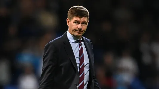Steven Gerrard manager of Aston Villa at the end of the game — Photo by operations@newsimages.co.uk