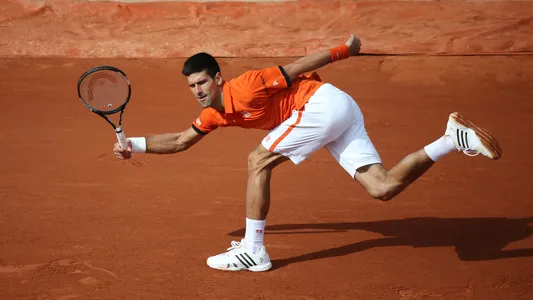 PARIS, FRANCE- MAY 28, 2015: Eight times Grand Slam champion Novak Djokovic during second round match at Roland Garros 2015 in Paris, France — Photo by zhukovsky