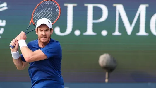 Andy Murray contesting the Dubai Duty Free Tennis Championships. February 28, 2024. Dubai. Photo courtesy: Dubai Duty Free Tennis Championships.