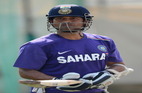 Sachin Tendulkar walks away into sunset