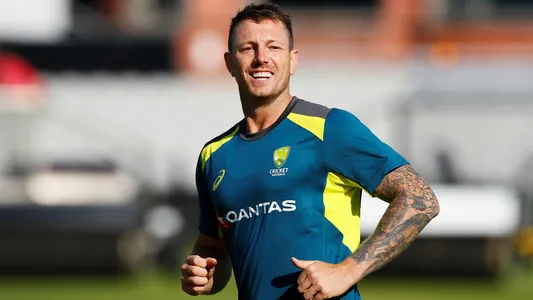 Australia's James Pattinson during nets