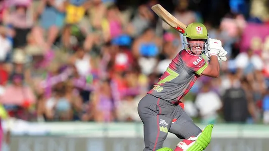 AB de Villiers of Tshwane Spartans during the 2019 Mzansi Super League Final between Paarl Rocks and Tshwane Spartans at Boland Park in Paarl