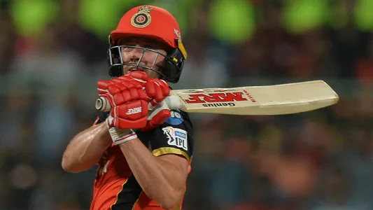Royal Challengers Bangalore batsman AB De Villiers plays a shot during a 2019 Indian Premier League (IPL) Twenty20 cricket match