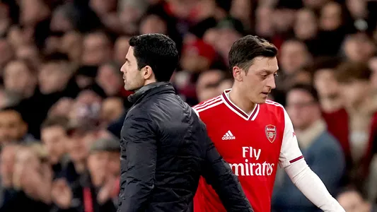 Mesut Ozil and Mikel Arteta at Arsenal