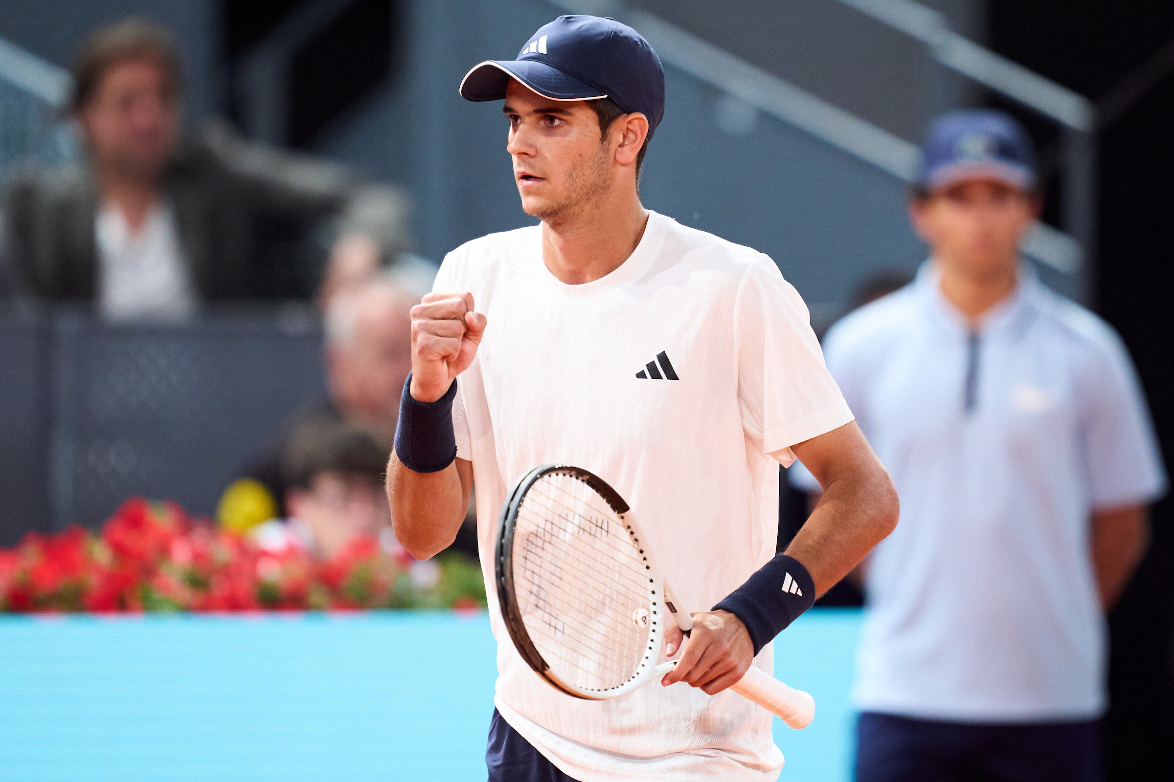 Rafael Jodar during his third round match against Joao Fonseca (not pictured) in Madrid, Spain. April 26, 2026. Photo credit: Mutua Madrid Open.