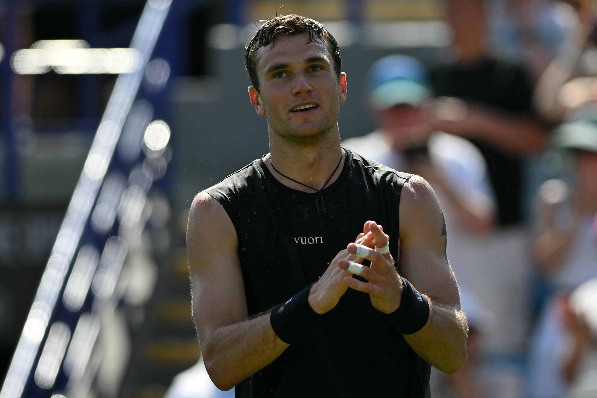 Jack Draper returns with victory from injury at the Lexus Eastbourne Open, UK. June 22, 2026. Photo credit: LTA.